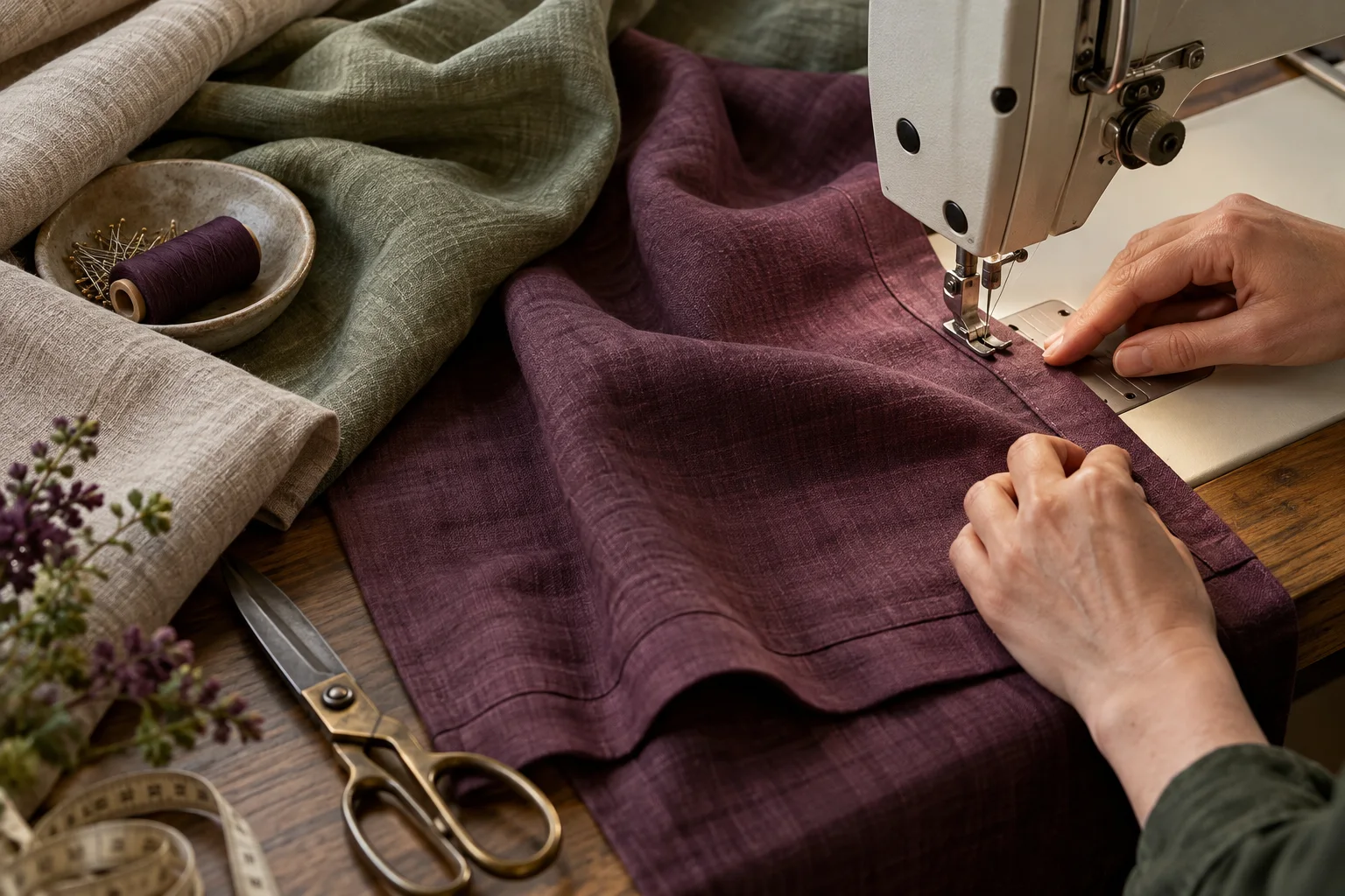 Reparaturen am Textil